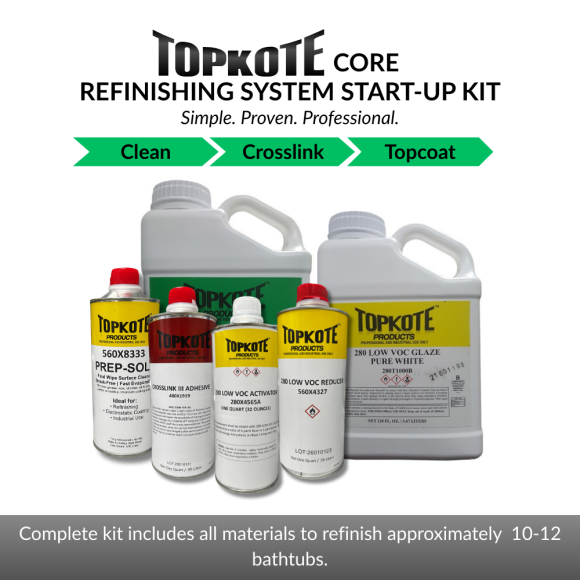 Bathtub and Tile Refinishing Low VOC Startup Kit