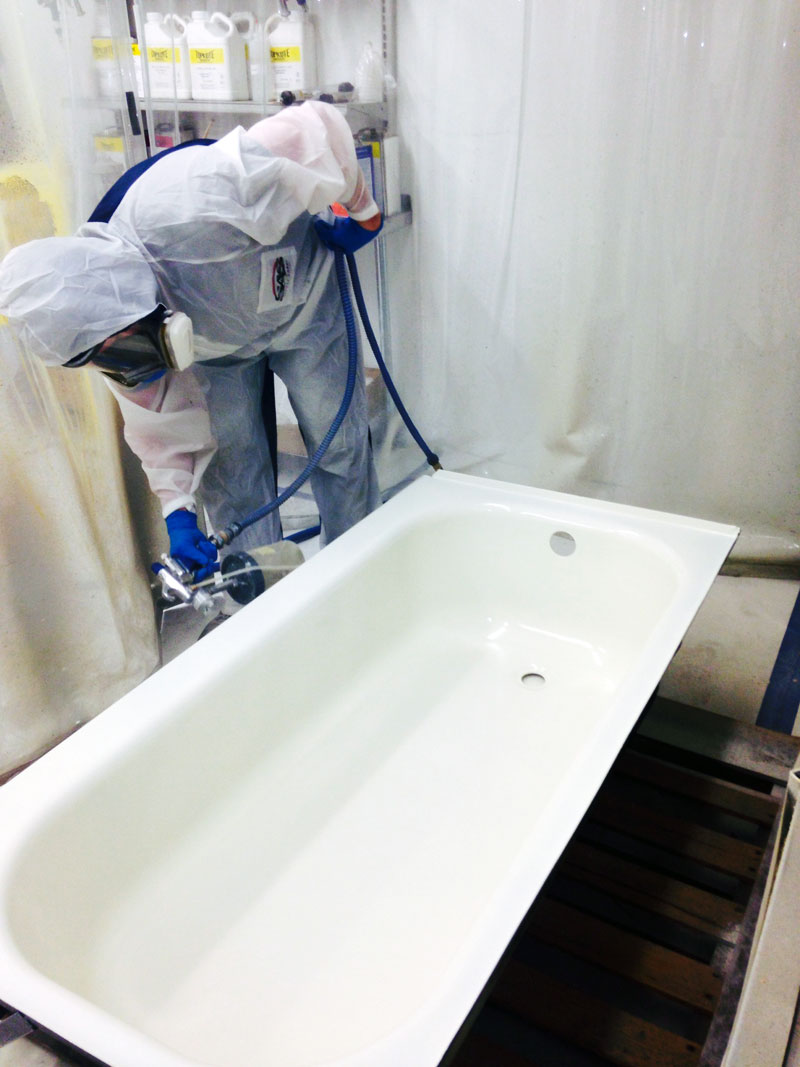 bathtub refinishing training. Hands on glazing experience